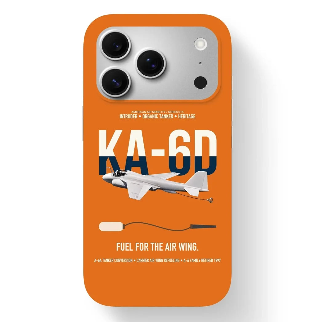 KA-6D Intruder design on orange magsafe iphone case, for iPhone 17 Pro