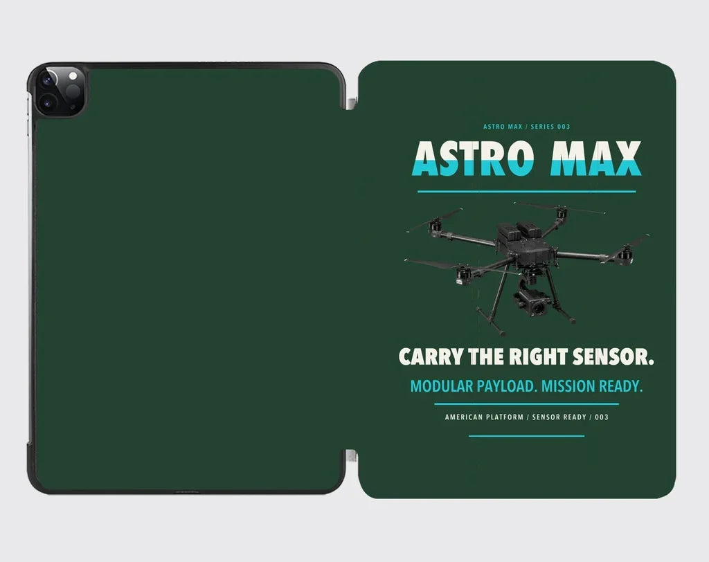 Freefly Astro Max design on dark green ipad tablet case