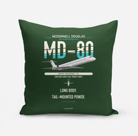 Thumbnail for McDonnell Douglas MD-80 design on dark green pillow