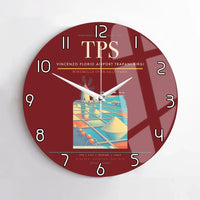Thumbnail for Vincenzo Florio Airport Trapani-Birgi (TPS) design on dark red no frame wall clock