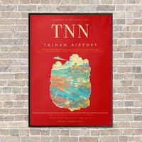 Thumbnail for Tainan Airport TNN - Canvas Framed - Red