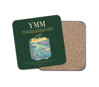 Thumbnail for Fort McMurray International Airport (YMM) design on dark green 1 piece coaster
