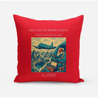 Thumbnail for VINTAGE G4293 - The Cave Of Winds Survey - Designed Pillows design on red