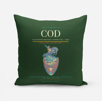 Thumbnail for Yellowstone Regional Airport (COD) design on dark green pillow