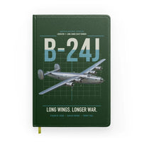 Thumbnail for B-24J Liberator design on dark green notebook