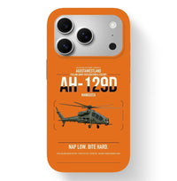 Thumbnail for AgustaWestland AH-129D Mangusta design on orange magsafe iphone case, for iPhone 17 Pro