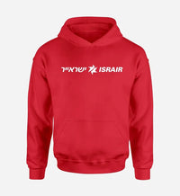 Thumbnail for Israir Airlines logo printed on red hoodie