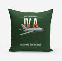 Thumbnail for Dassault Mystère IV A design on dark green pillow