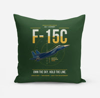 Thumbnail for F-15C Eagle design on dark green pillow