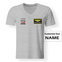 Thumbnail for I Don't Always Stop and Look at Airplanes Designed V-Neck T-Shirts - view 13