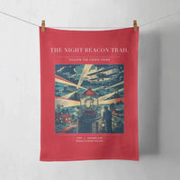Thumbnail for VINTAGE G4016 - The Night Beacon Trail - Designed Towels design on red