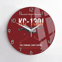 Thumbnail for KC-130J SUPER HERCULES design on dark red no frame wall clock