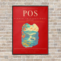 Thumbnail for Piarco International Airport POS - Canvas Framed - Red