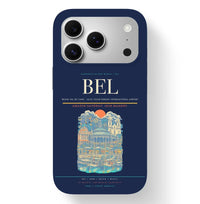 Thumbnail for Belem Airport (BEL) design on navy blue iPhone 17 Pro MagSafe case