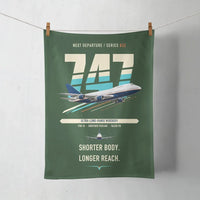 Thumbnail for Boeing 747SP design on dark green towel