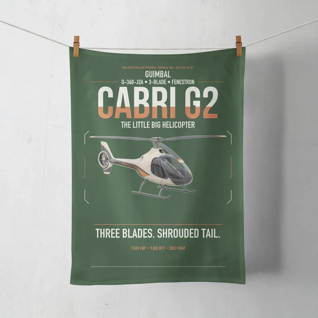 Guimbal Cabri G2 design on dark green towel