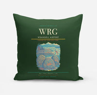 Thumbnail for Wrangell Airport (WRG) design on dark green pillow