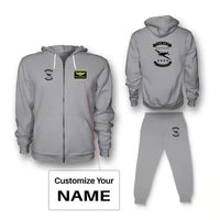 Thumbnail for The Sky is not the limit, It's my playground Zipped Hoodie - Gray + Name (Customizable)