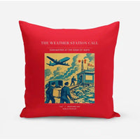 Thumbnail for VINTAGE G4288 - The Weather Station Call - Designed Pillows design on red