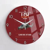 Thumbnail for HAL LCH Prachand design on dark red no frame wall clock
