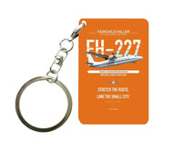 Thumbnail for Fairchild Hiller FH-227B Key Chain design on orange key chain