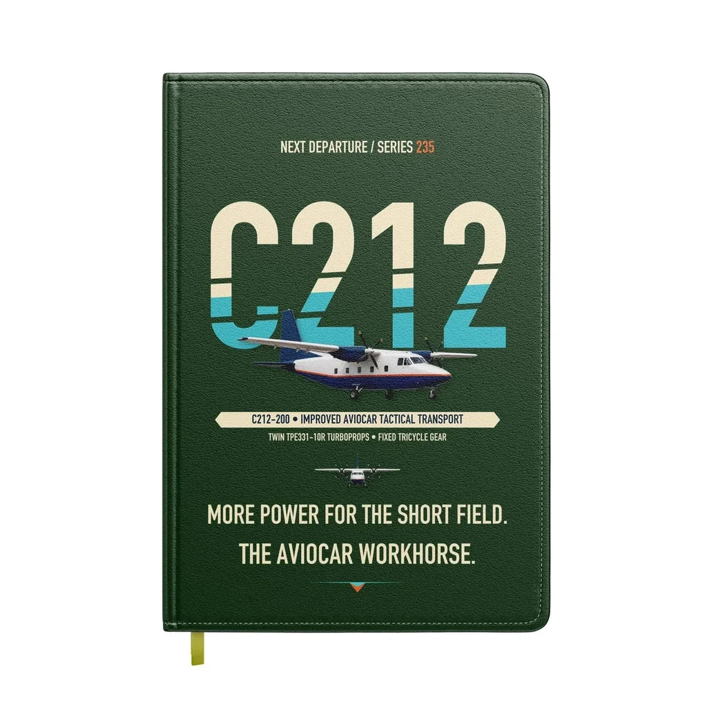 CASA C-212-200 Aviocar design on dark green notebook