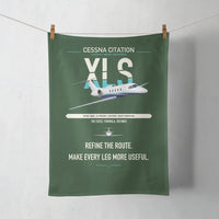 Thumbnail for Cessna Citation XLS design on dark green towel