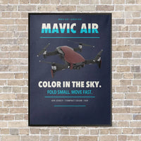 Thumbnail for DJI Mavic Air vertical canvas print - framed - navy blue background