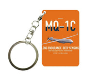 Thumbnail for MQ-1C Gray Eagle ER design on orange designed key chain, double-side print