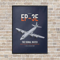 Thumbnail for EP-3E ARIES II vertical canvas print - framed - navy blue background