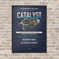 Thumbnail for CATALYST vertical canvas print - framed - navy blue background