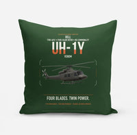 Thumbnail for Bell UH-1Y Venom design on dark green pillow