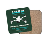 Thumbnail for Parrot ANAFI Ai design on dark green 1 piece coaster