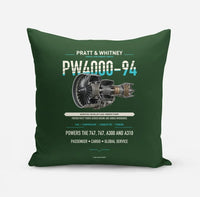 Thumbnail for PW4000-94 design on dark green pillow