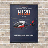Thumbnail for Airbus H130 vertical canvas print - framed - navy blue background