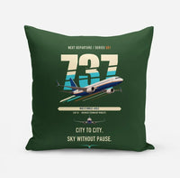 Thumbnail for Boeing 737 MAX 8 design on dark green pillow