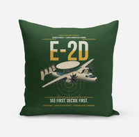 Thumbnail for E-2D Advanced Hawkeye design on dark green pillow
