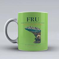 Thumbnail for International Airport FRU — Bishkek Mug design on light green manas