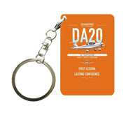 Thumbnail for Diamond DA20 design on orange designed key chain, double-side print