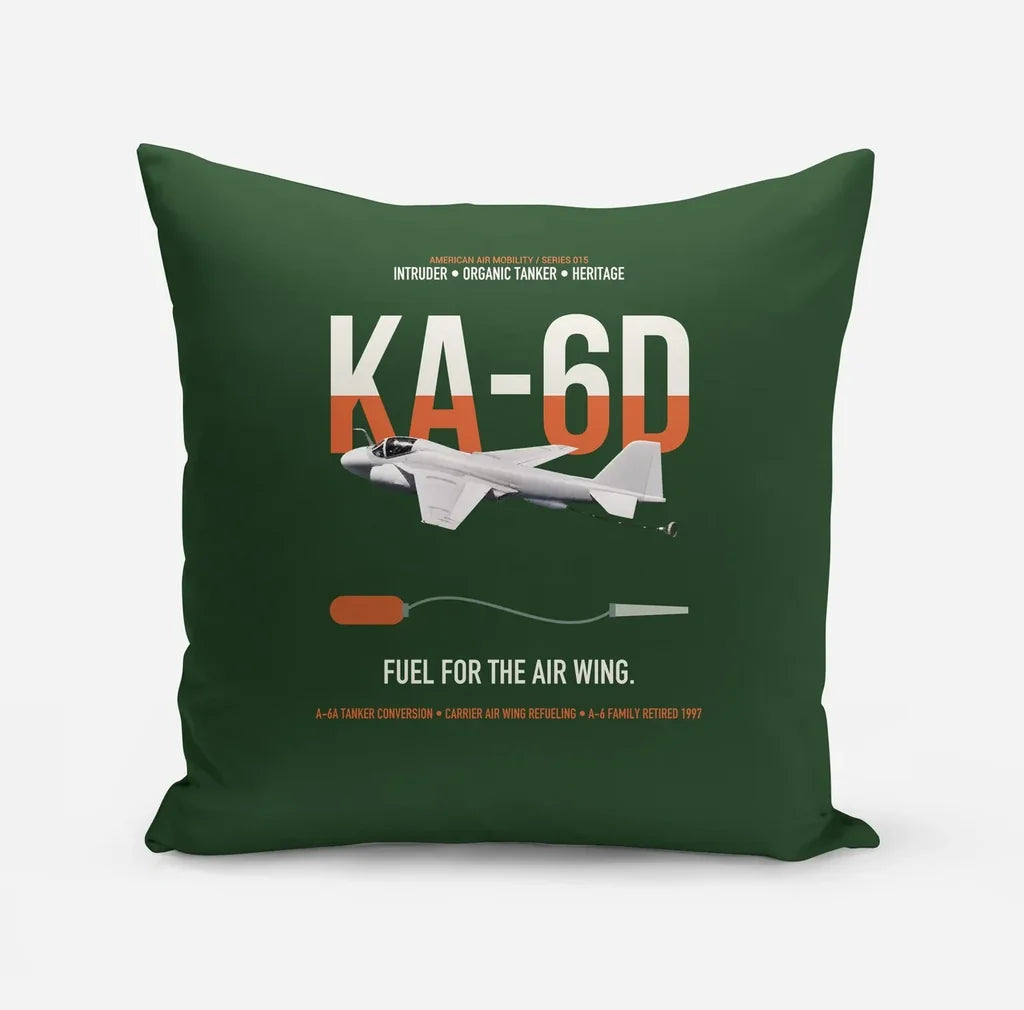 KA-6D Intruder design on dark green pillow