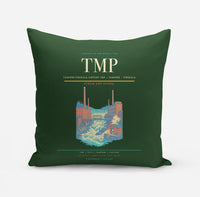 Thumbnail for Tampere-Pirkkala Airport (TMP) design on dark green pillow