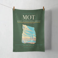 Thumbnail for Minot International Airport (MOT) design on dark green towel