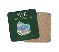 Thumbnail for Rogue Valley International–Medford Airport (MFR) design on dark green 1 piece coaster