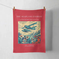 Thumbnail for VINTAGE G4296 - The Seaplane Everest - Designed Towels design on red