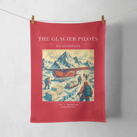 Thumbnail for VINTAGE G4028 - The Glacier Pilots - Designed Towels design on red