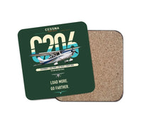 Thumbnail for Cessna 206 Stationair design on dark green 1 piece coaster