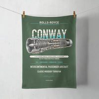 Thumbnail for CONWAY design on dark green towel