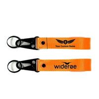 Thumbnail for Wideroe Airlines Hawk-shaped key chain, Orange+ NAME