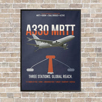 Thumbnail for Airbus A330 MRTT vertical canvas print - framed - navy blue background