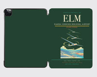 Thumbnail for Elmira Corning Regional Airport (ELM) design on dark green ipad tablet case